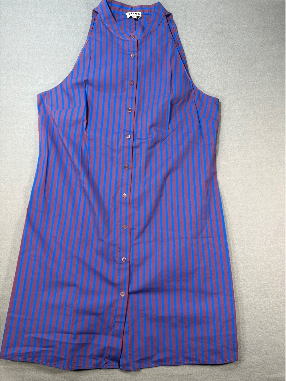 STAUD Striped Shirley Mini Dress - Atlas stripe